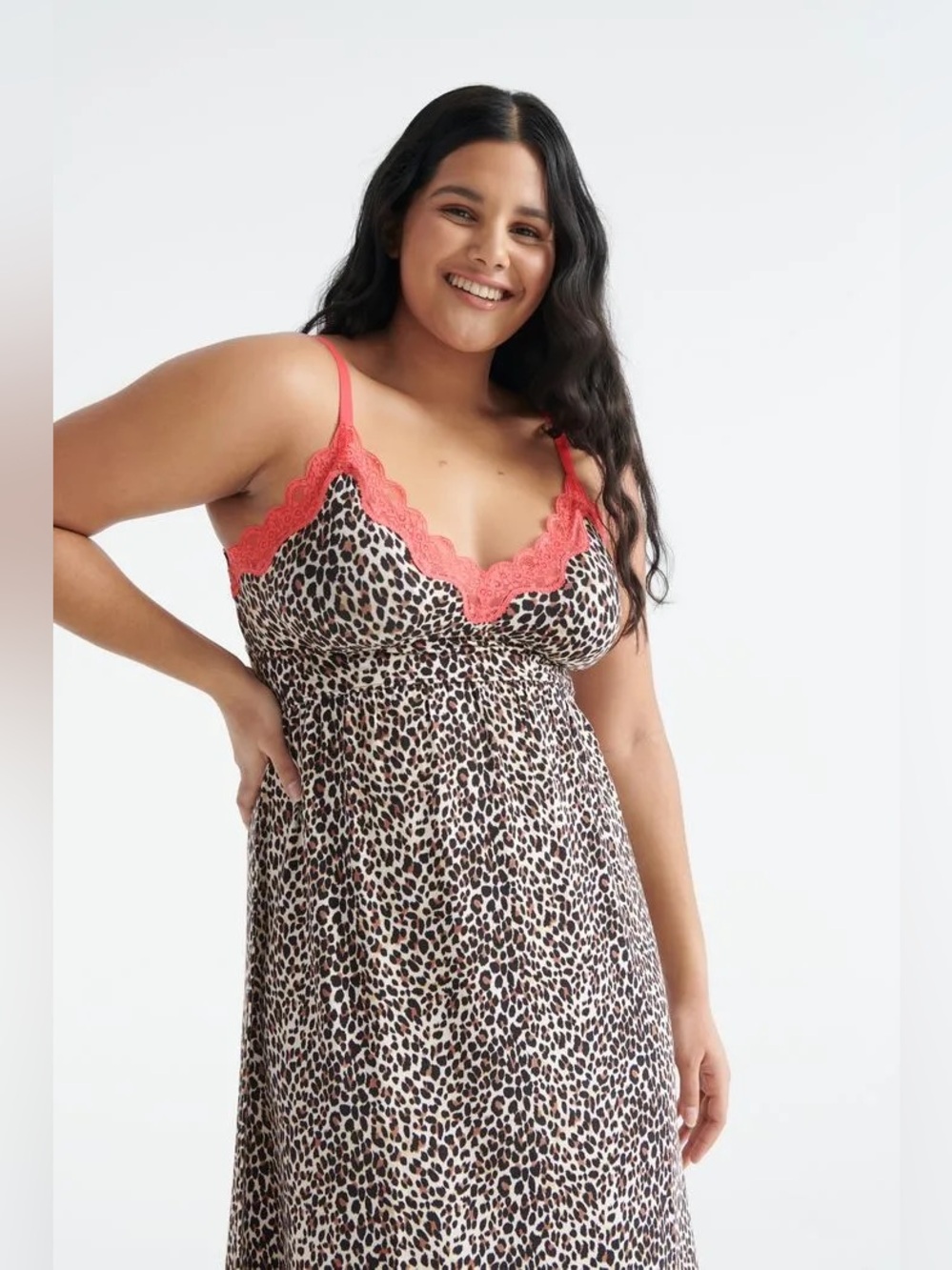 NWT Knix Leopard hold me knight gown medium